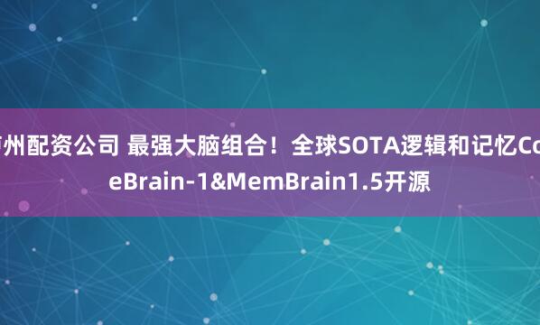 泸州配资公司 最强大脑组合！全球SOTA逻辑和记忆CodeBrain-1&MemBrain1.5开源